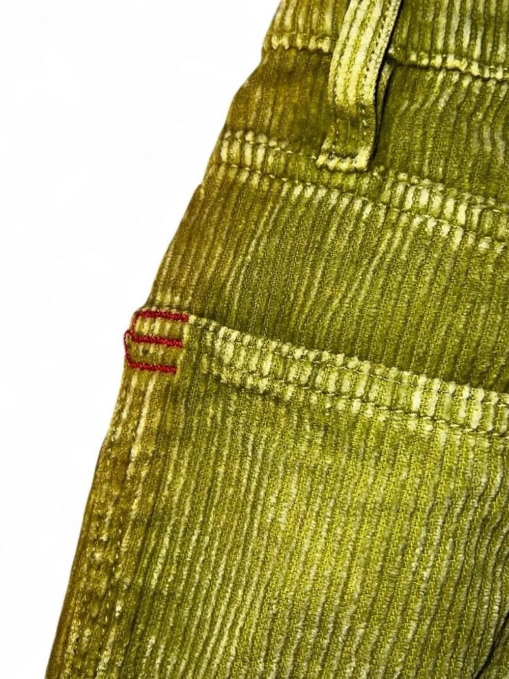 BDG Yellow/Olive Green Corduroy Jeans 24 - Picture 6 of 8